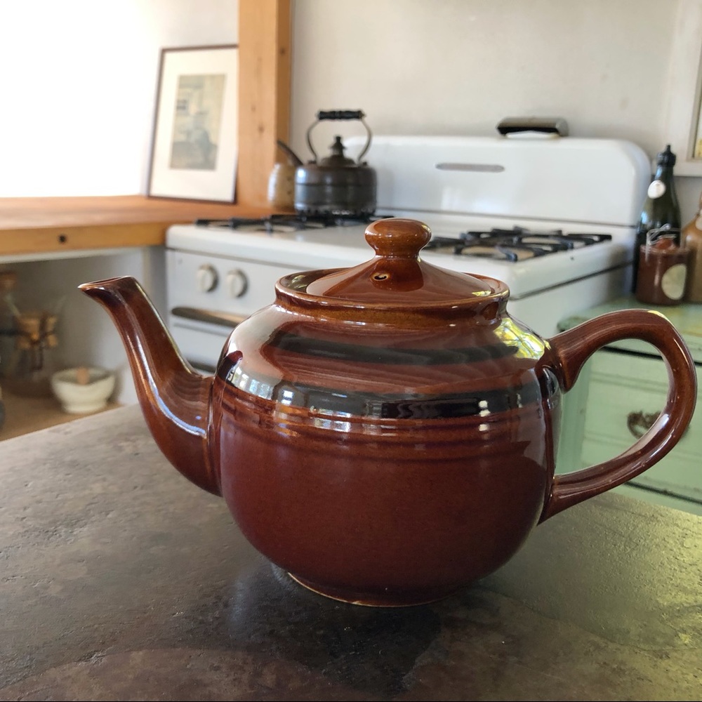 Antique Yellow Ware Teapot